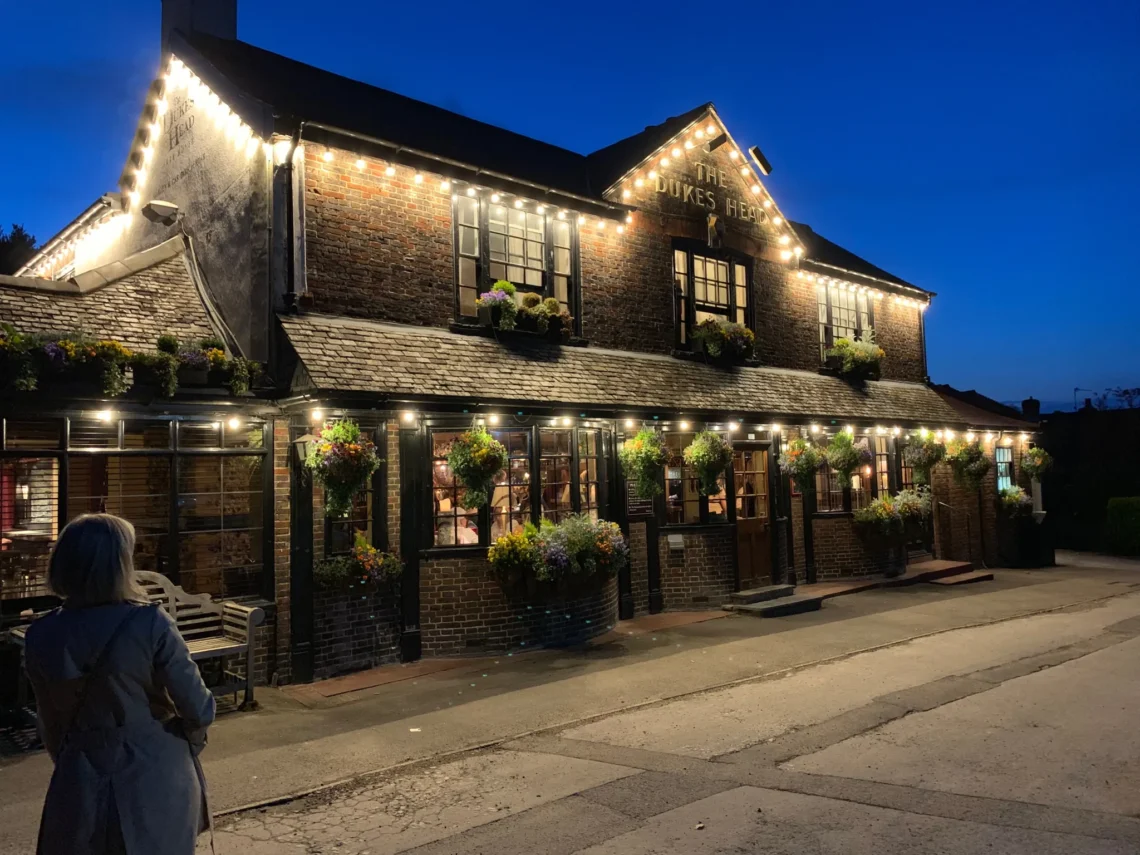 Dinner in a country pub Dinner in a country pub